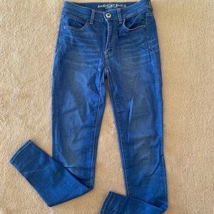 Hi-Rise Blue Jeggings